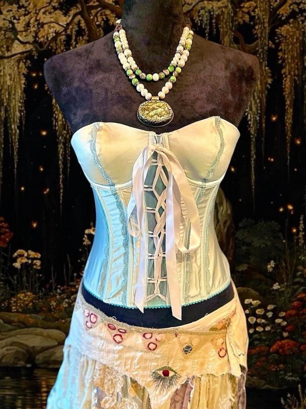 Victoria’s Secret Custom Dyed Blue Corset Bustier S